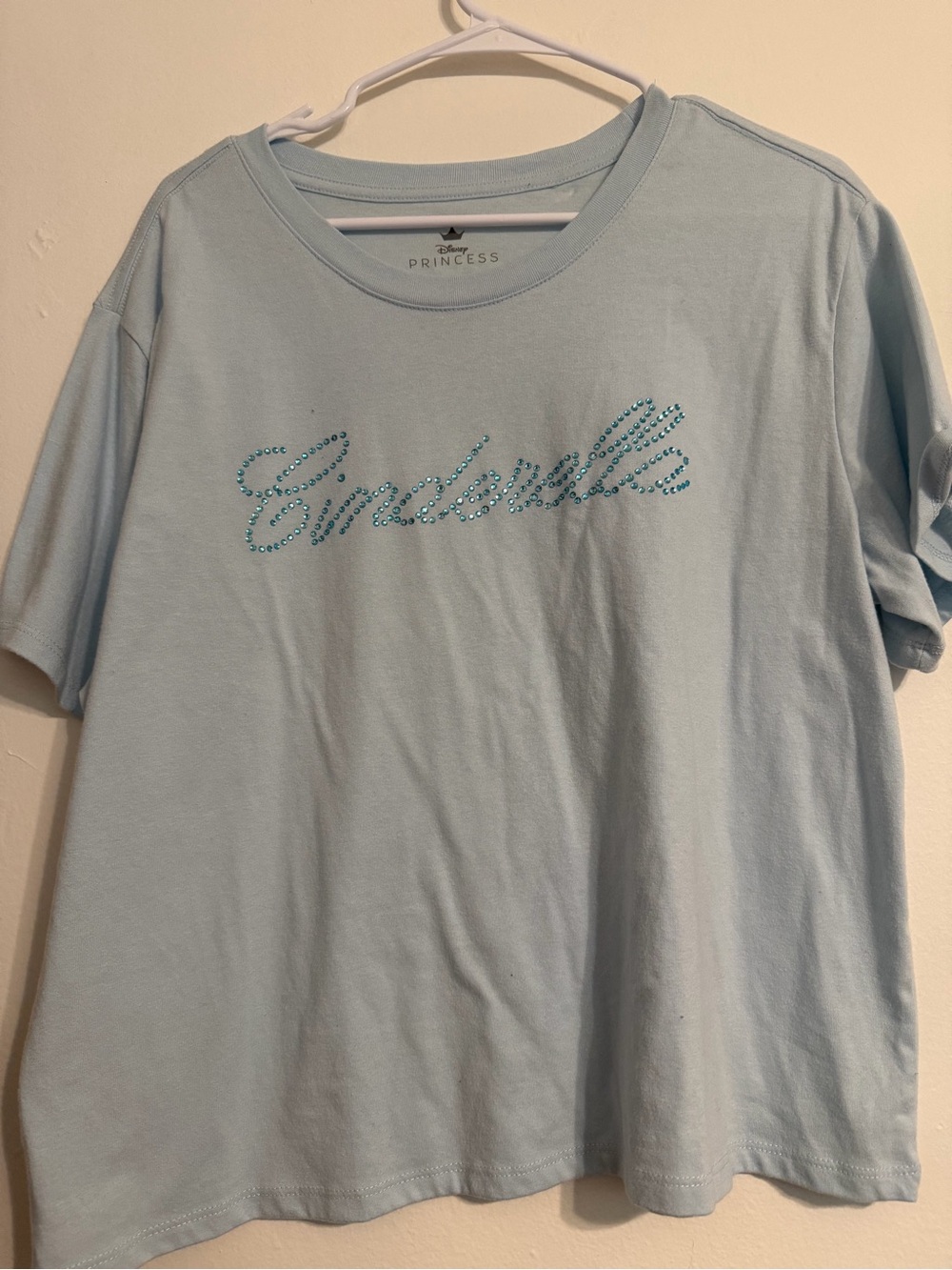 Disney Princess Pale Blue Tee with Crown Detail